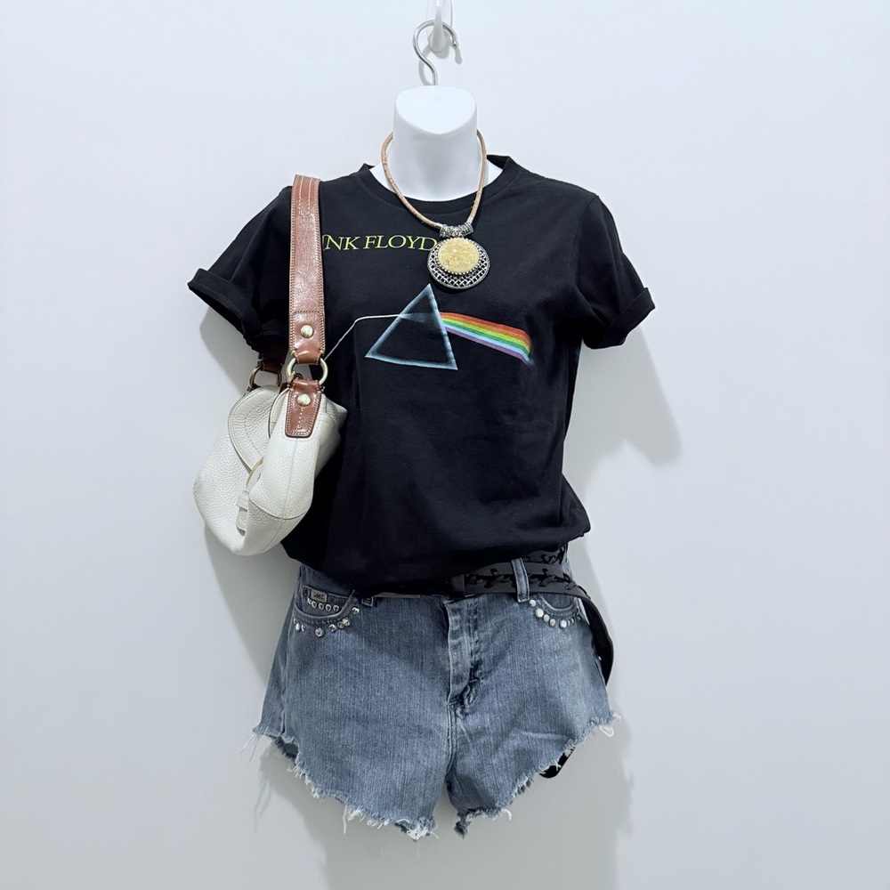 Pink Floyd dark side of the moon graphic band tee
